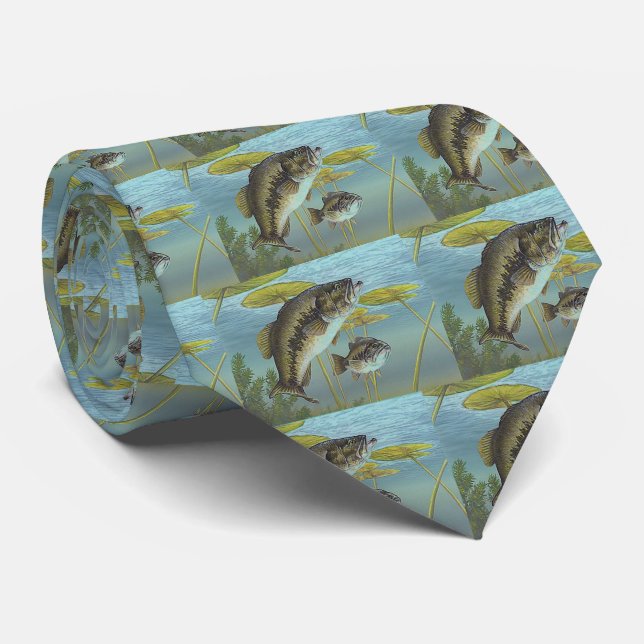 Largemouth Bass Neck Tie (Rolled)