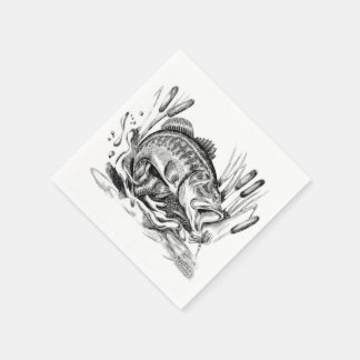 Largemouth Bass Paper Napkins