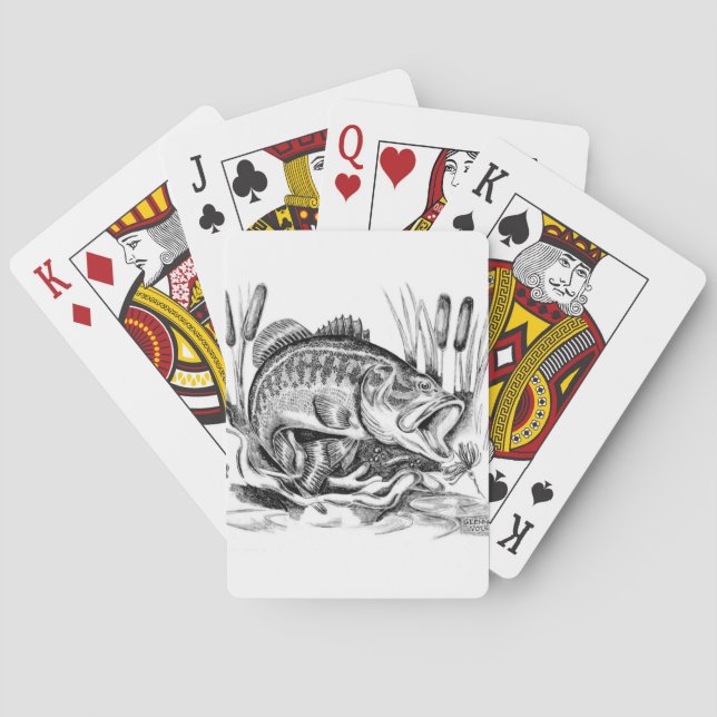Largemouth Bass Poker Cards (Back)