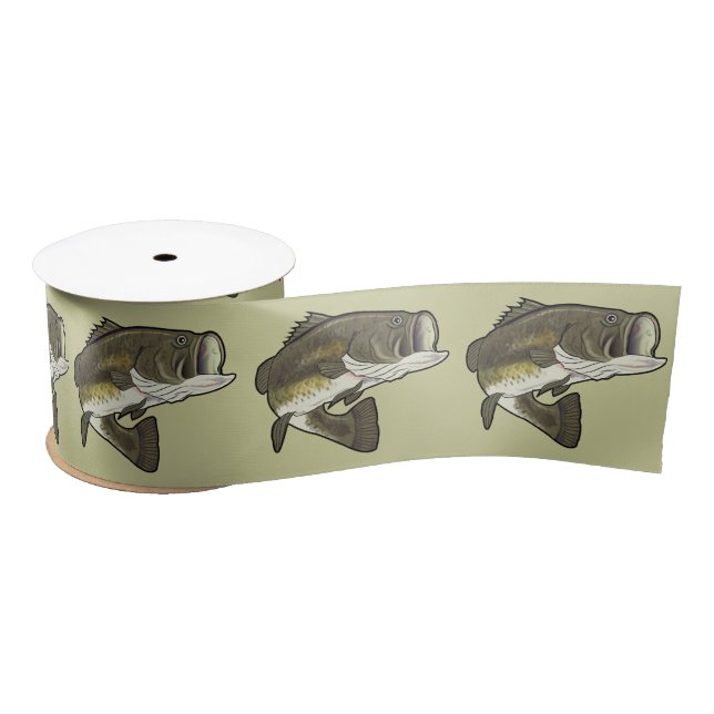 Largemouth Bass Satin Ribbon (Spool)