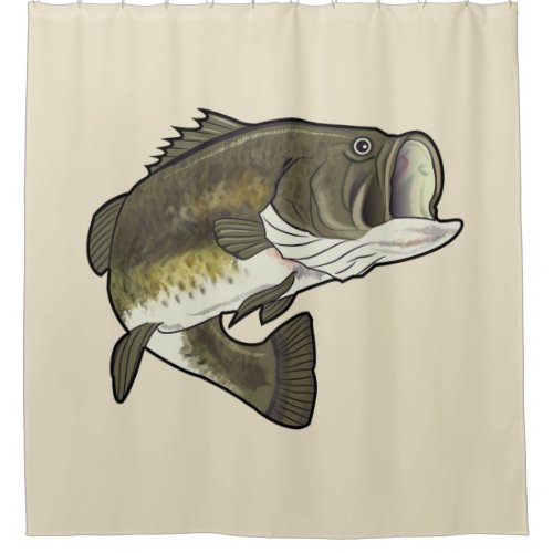 Largemouth Bass Shower Curtain