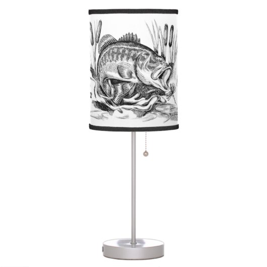 Largemouth Bass Table Lamp (Left)