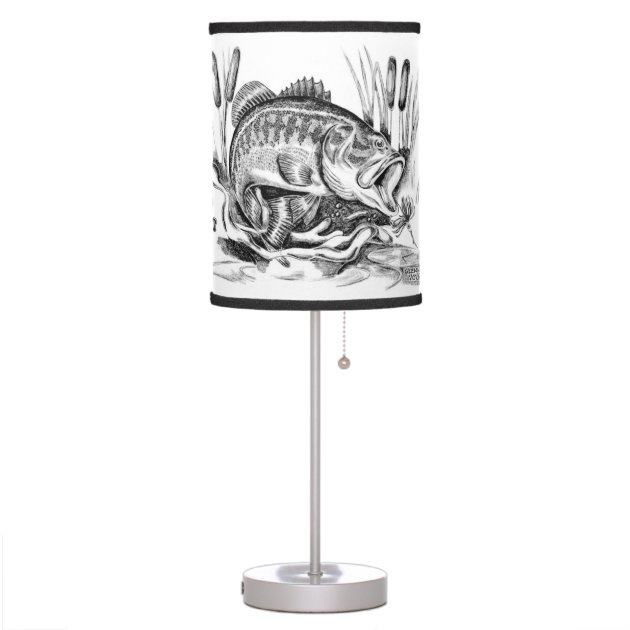 Largemouth bass hot sale table lamp