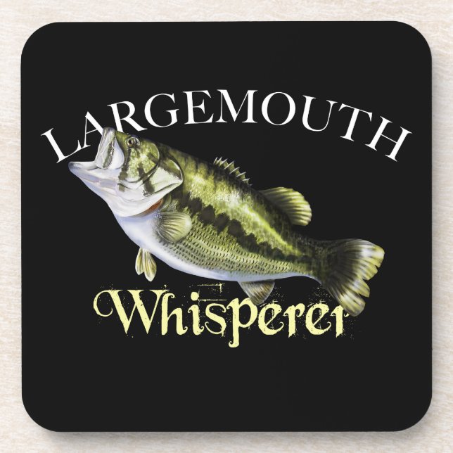 Largemouth Bass Whisperer Beverage Coaster (Front)