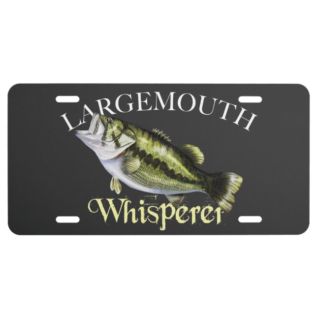 Largemouth Bass Whisperer License Plate (Front)