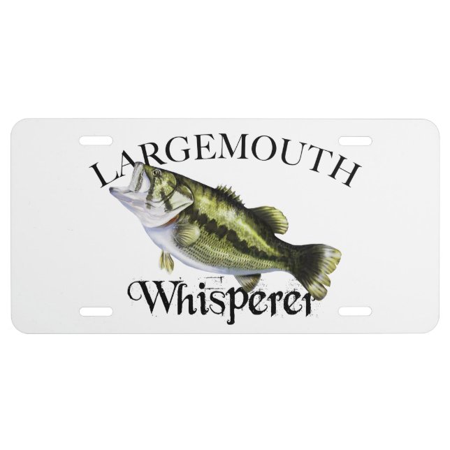 Largemouth Bass Whisperer License Plate (Front)
