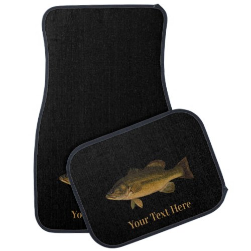 Largemouth Bass Your Text Here Fish Car Floor Mat