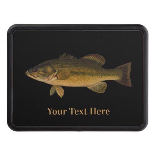 Largemouth Bass Your Text Here Fish Hitch Cover