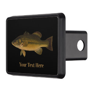 Largemouth Bass Your Text Here Fish Hitch Cover