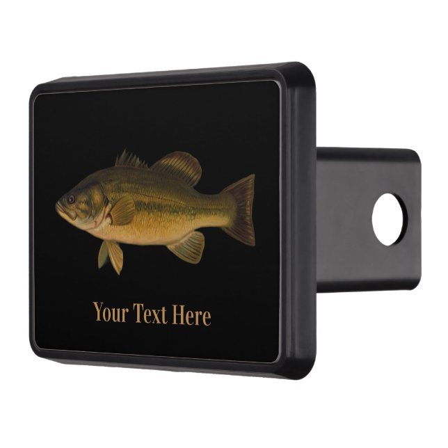 Largemouth Bass Your Text Here Fish Hitch Cover (Left)