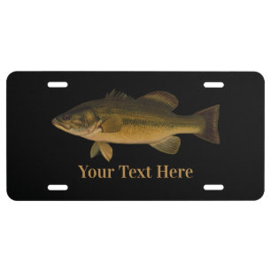 Largemouth Bass Your Text Here Fish License Plate