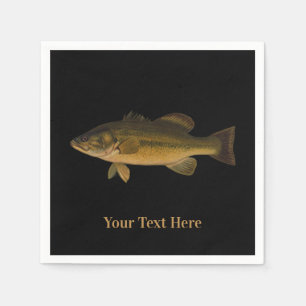 Largemouth Bass Your Text Here Fish Napkins
