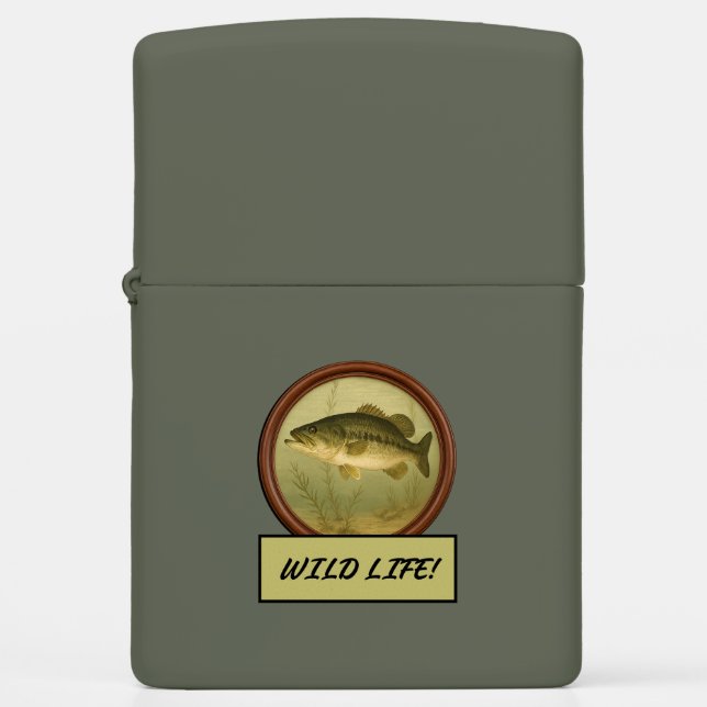 Largemouth Bass Zippo Lighter (Front)