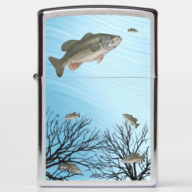 LARGEMOUTH  BASS ZIPPO LIGHTER (Front)