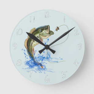 Bass Fishing Wall Clocks