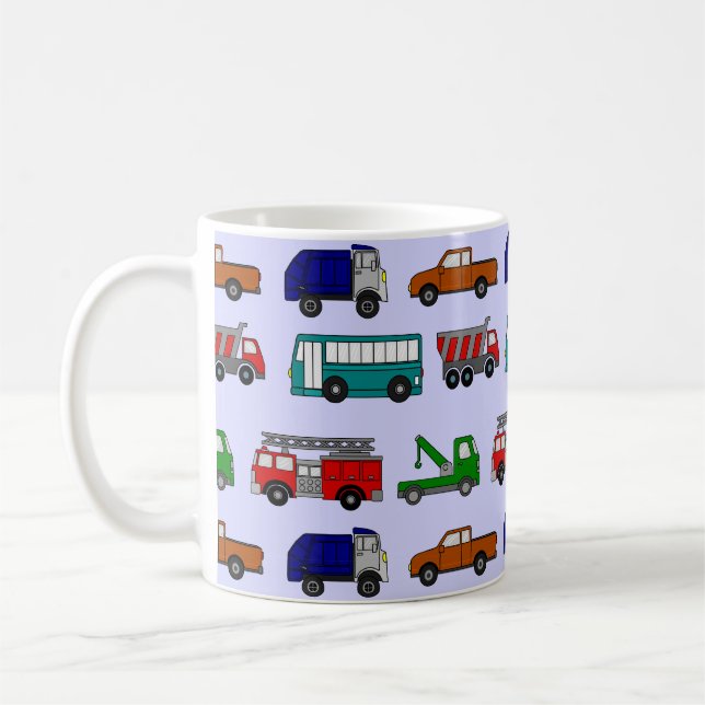 Larger Cars, Trucks, Buses  Coffee Mug (Left)