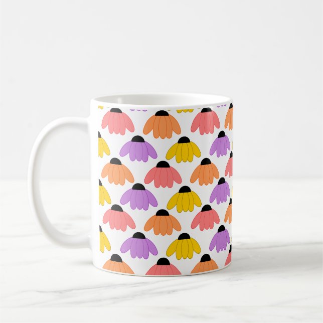 Larger Colored Coneflowers  Coffee Mug (Left)
