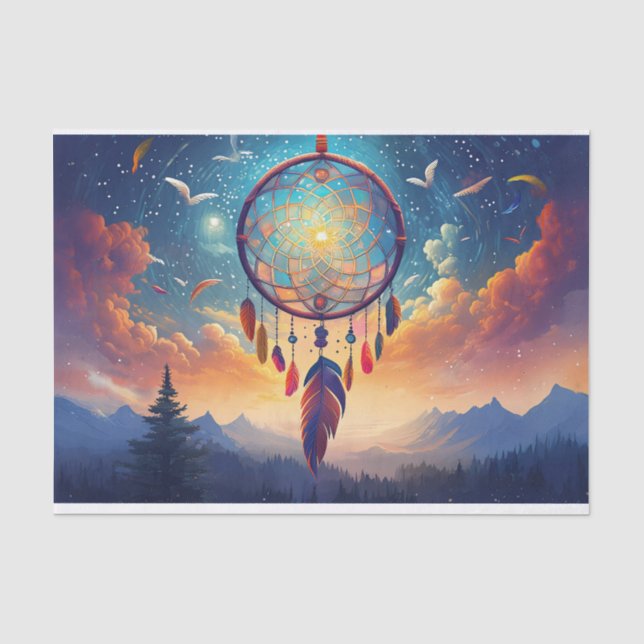 Larger than Life, Mountains and Dreamcatchers Tissue Paper (Front)