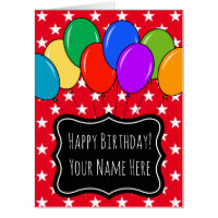 Largest oversized Birthday balloons greeting card