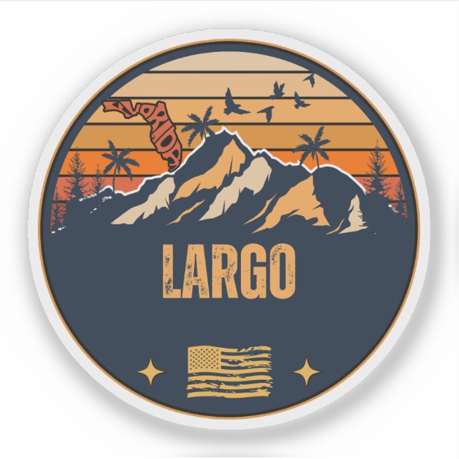 Largo, Florida  Sticker (Front)