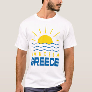 Larissa Greece Sunshine And Sea Men's White T-Shirt