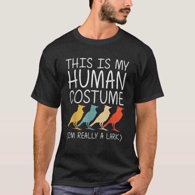 Lark Halloween Human Costume Passerine Bird Easy D T-Shirt (Front)