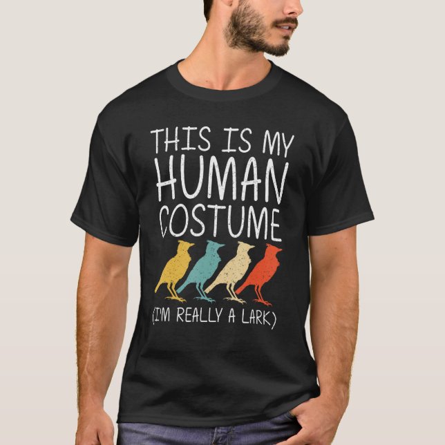 Lark Halloween Human Costume Passerine Bird Easy D T-Shirt (Front)