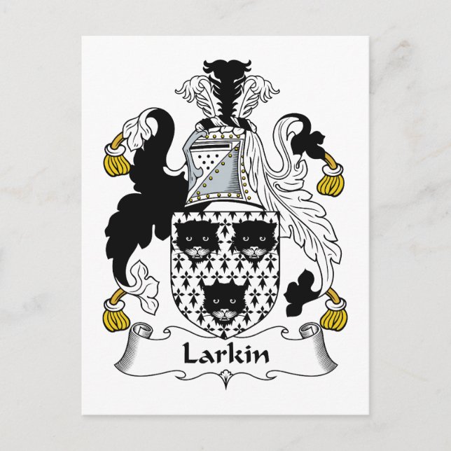 Larkin Family Crest Postcard (Front)