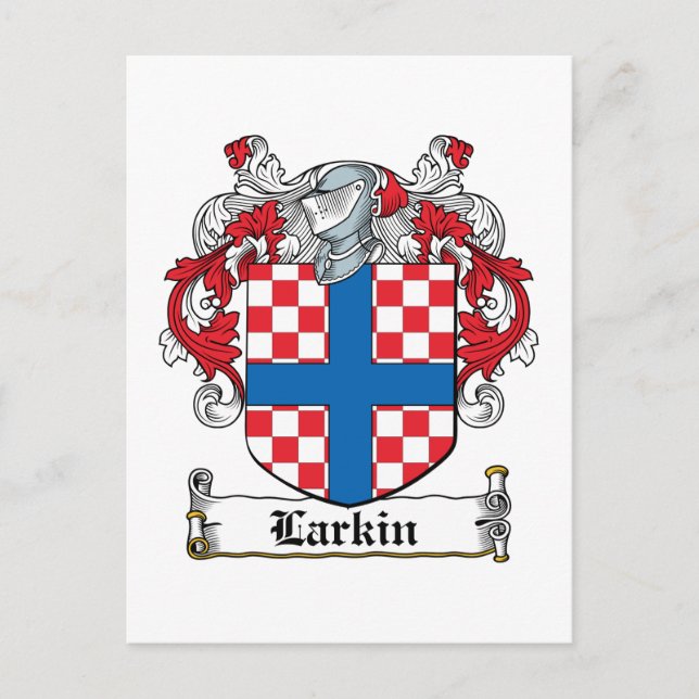 Larkin Family Crest Postcard (Front)