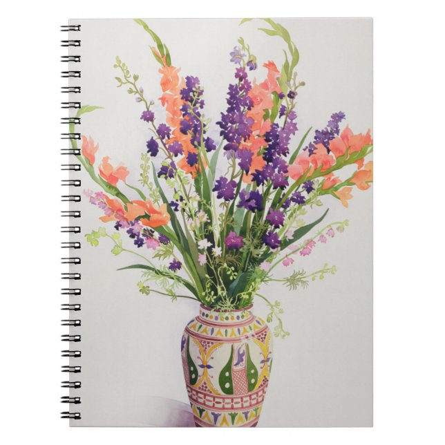 Larkspur and Gladioli in a Moroccan Vase Notebook (Front)