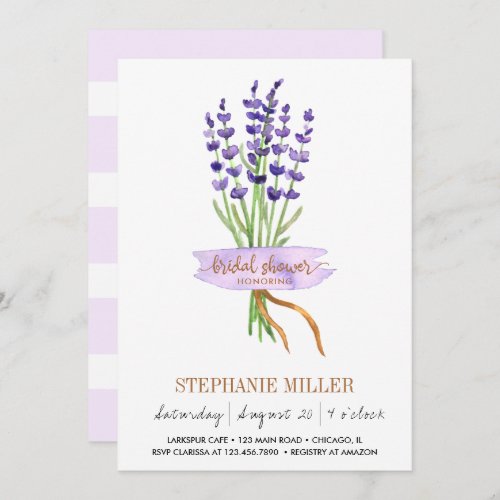 Larkspur Bouquet Bridal Shower Invitation