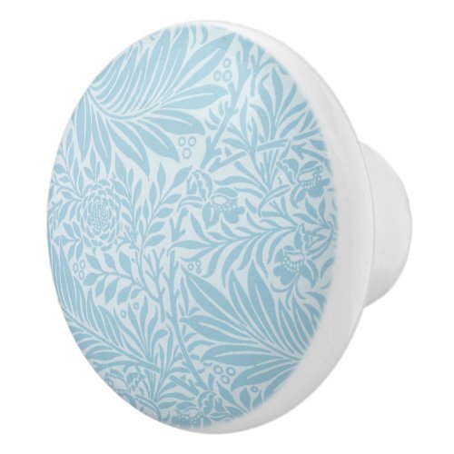 Larkspur by William Morris Vintage Blue Floral Ceramic Knob