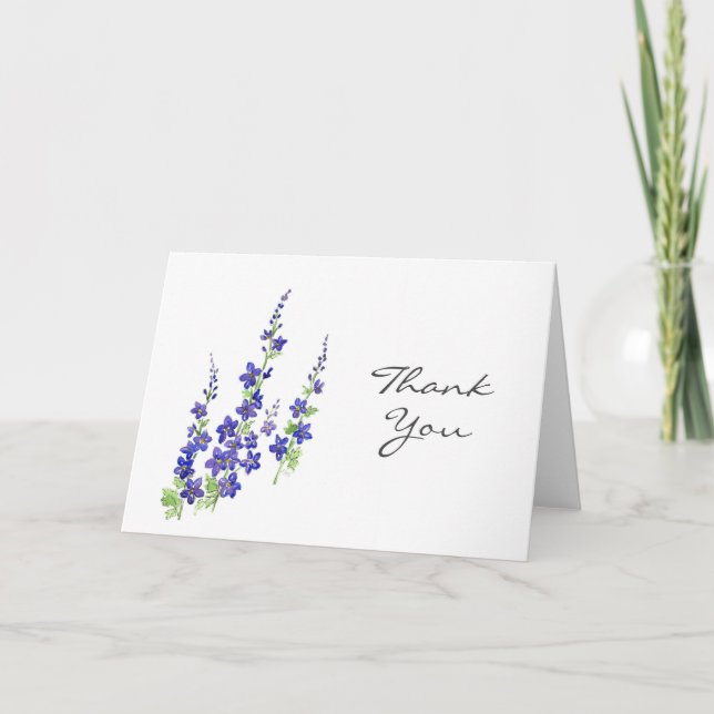 Larkspur Letterpress Thank You Card (Front)