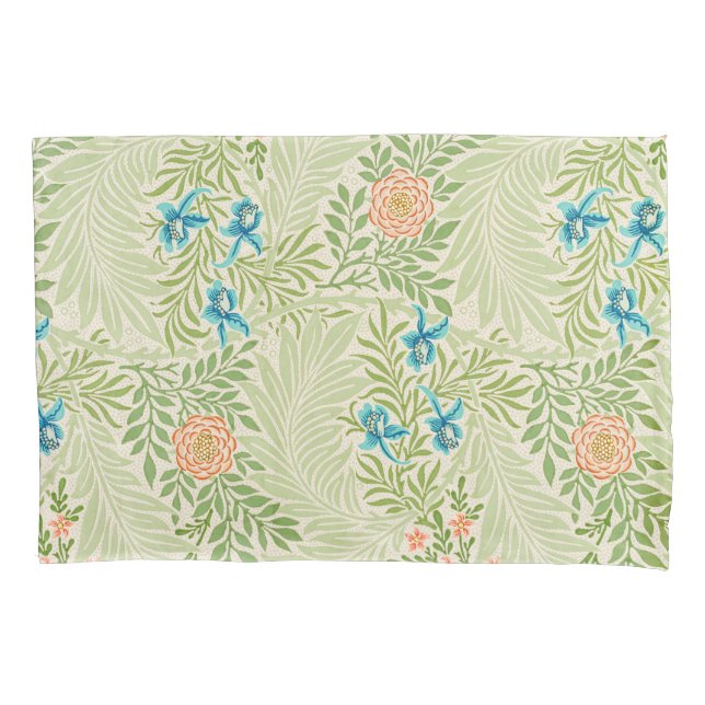 Larkspur Pattern (by William Morris) Pillow Case (Front-Left)