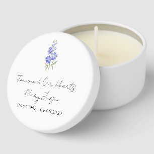 Larkspur Simple Funeral Mini Candle Favors