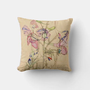 Larkspur Walberswick by Charles Mackintosh Throw Pillow