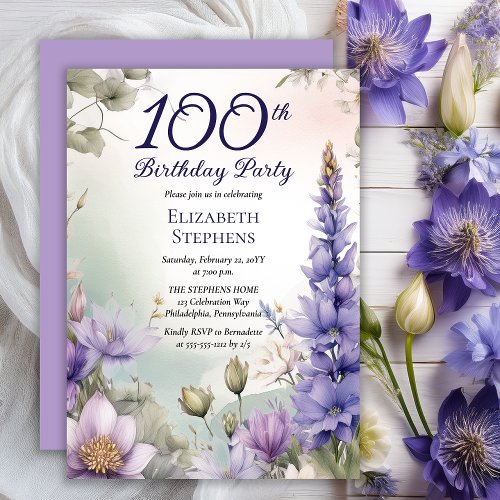 Larkspur | Water Lily Floral 100th Birthday Party
