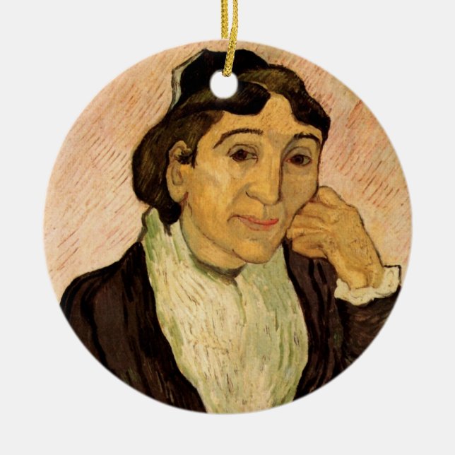 L'Arlesienne (Madame Ginoux) by Vincent van Gogh Ceramic Ornament (Front)