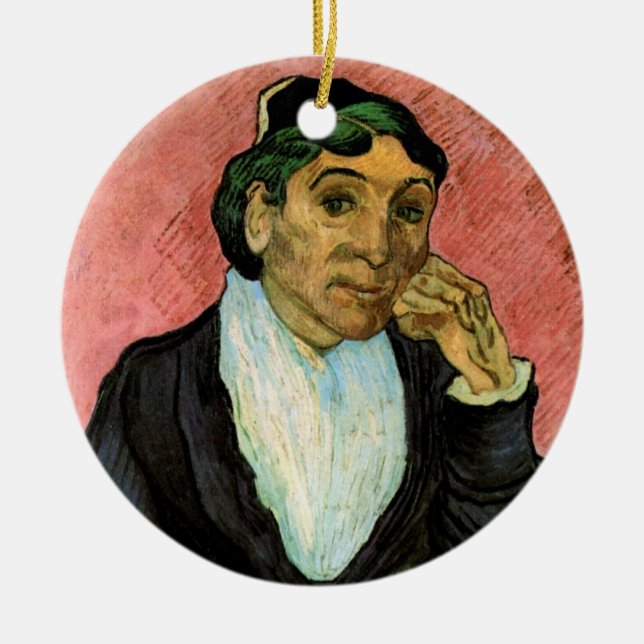 L'Arlesienne (Madame Ginoux) by Vincent van Gogh Ceramic Ornament (Front)