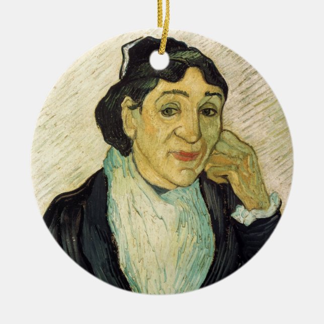 L'Arlesienne (Madame Ginoux) by Vincent van Gogh Ceramic Ornament (Front)
