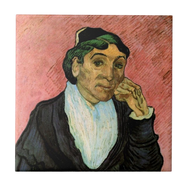 L'Arlesienne (Madame Ginoux) by Vincent van Gogh Ceramic Tile (Front)
