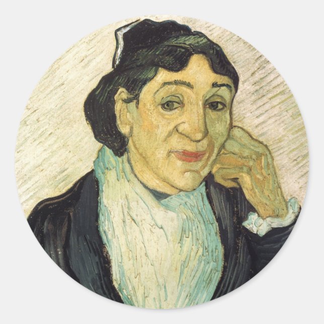 L'Arlesienne (Madame Ginoux) by Vincent van Gogh Classic Round Sticker (Front)