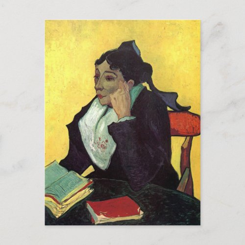 LArlsienne Madame Ginoux with Books Postcard