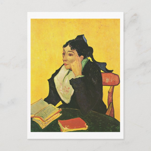 L'Arlésienne with Books, Vincent Van Gogh Postcard (Front)
