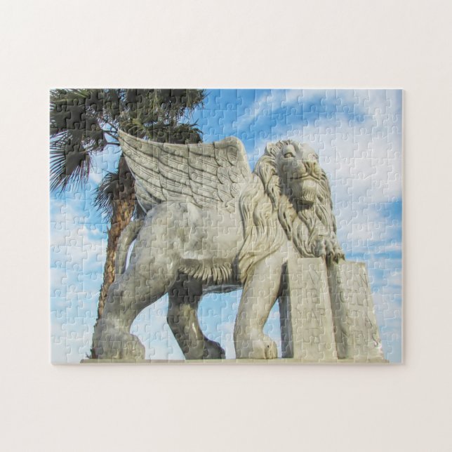 Larnaca lion winged lion statue. jigsaw puzzle (Horizontal)
