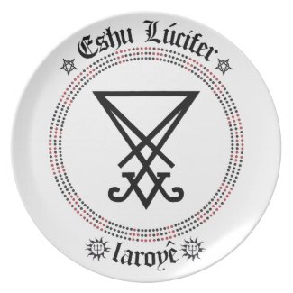 laroyê Eshu Lúcifer Dinner Plate