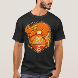 Larp Chubby Dragon Dungeons W20 Roll Role Play Gam T-Shirt