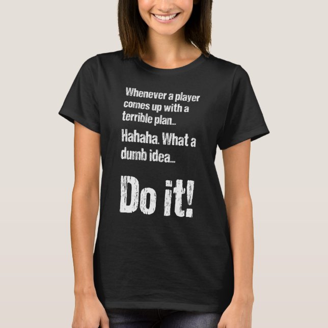 Larp Clothing Gamer Npc Wear Dnd Game Warden Rpg T-Shirt (Front)