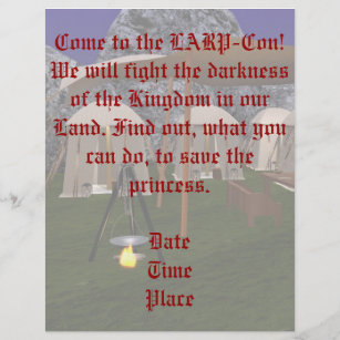medieval flyers programs zazzle larp flyer