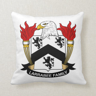 Larrabee Family Crest Throw Pillow